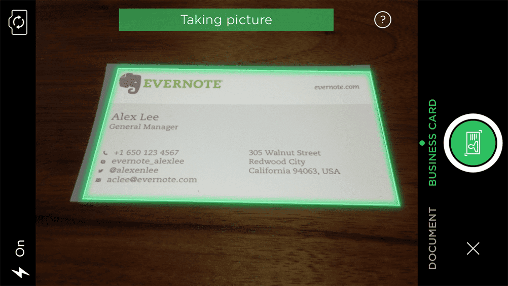 Evernote: Now a Business Card Scanner, Too