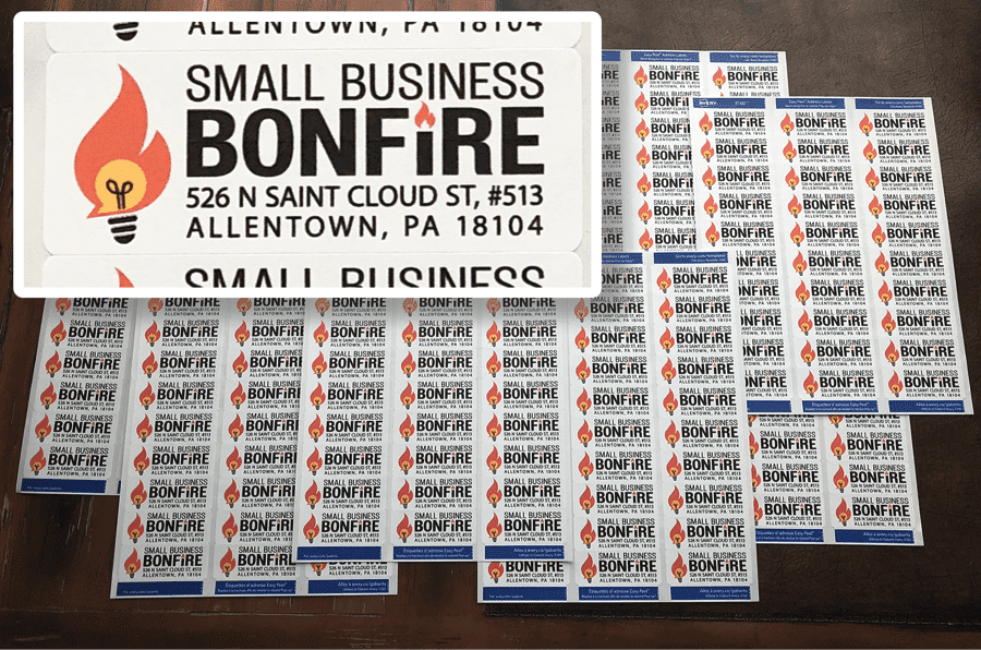 avery surefeed labels small business bonfire